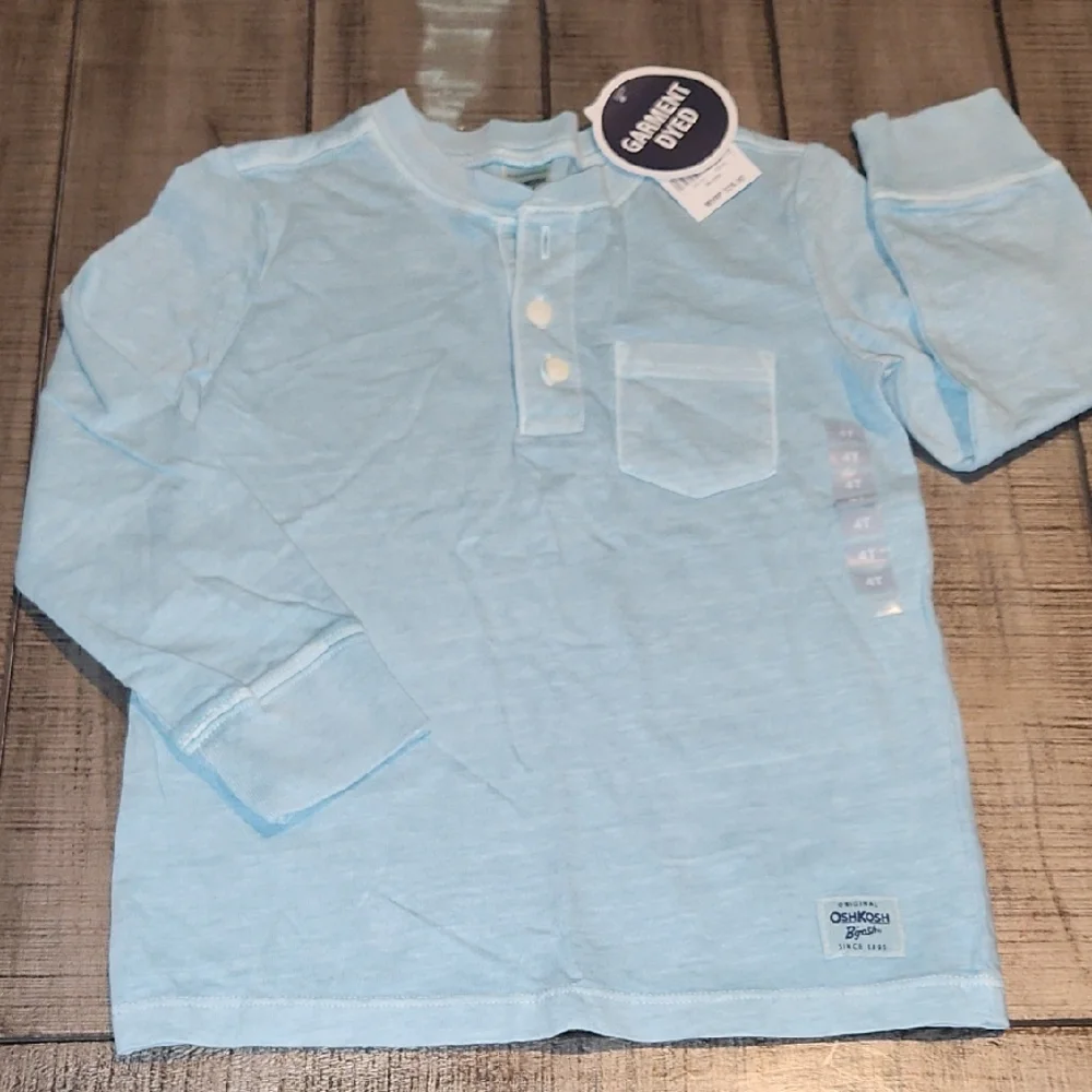NWT OshKosh B'gosh Sky Blue Long Sleeve Henley